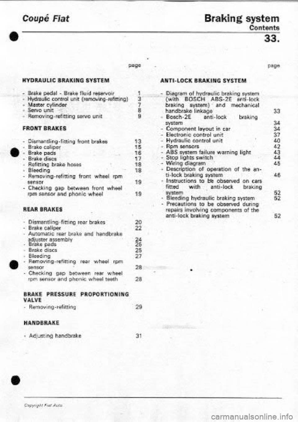 FIAT COUPE 1995 Workshop Manual FIAT COUPE 1995 Workshop Manual