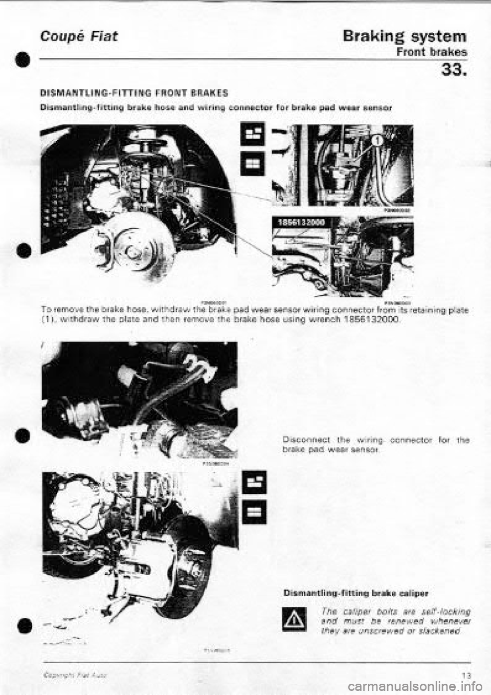 FIAT COUPE 1995 Workshop Manual FIAT COUPE 1995 Workshop Manual