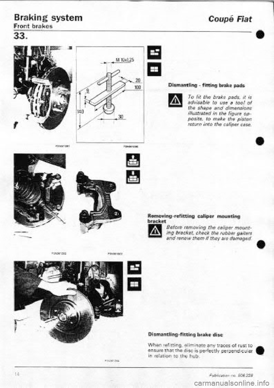 FIAT COUPE 1995 Workshop Manual FIAT COUPE 1995 Workshop Manual