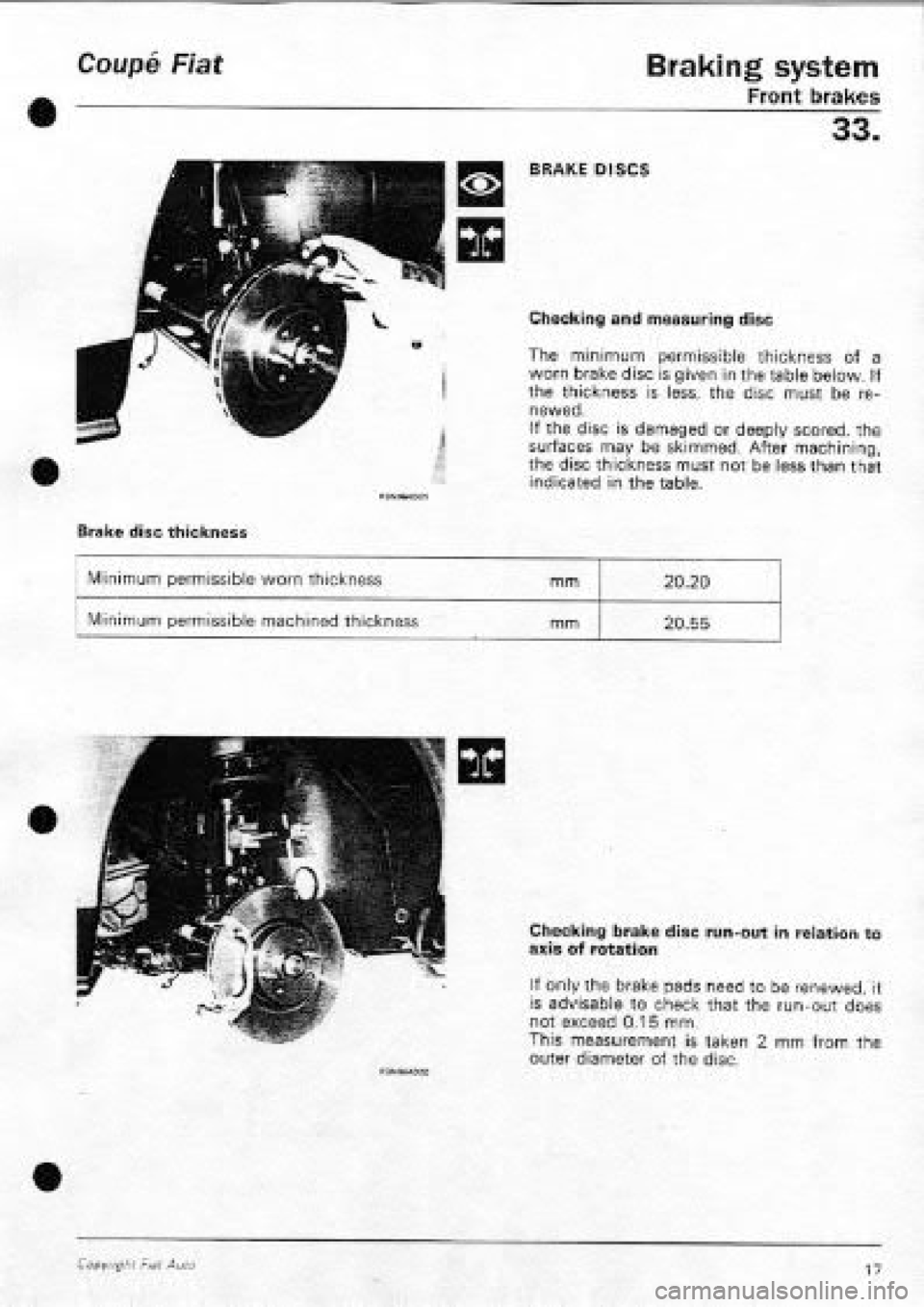FIAT COUPE 1995 Workshop Manual FIAT COUPE 1995 Workshop Manual