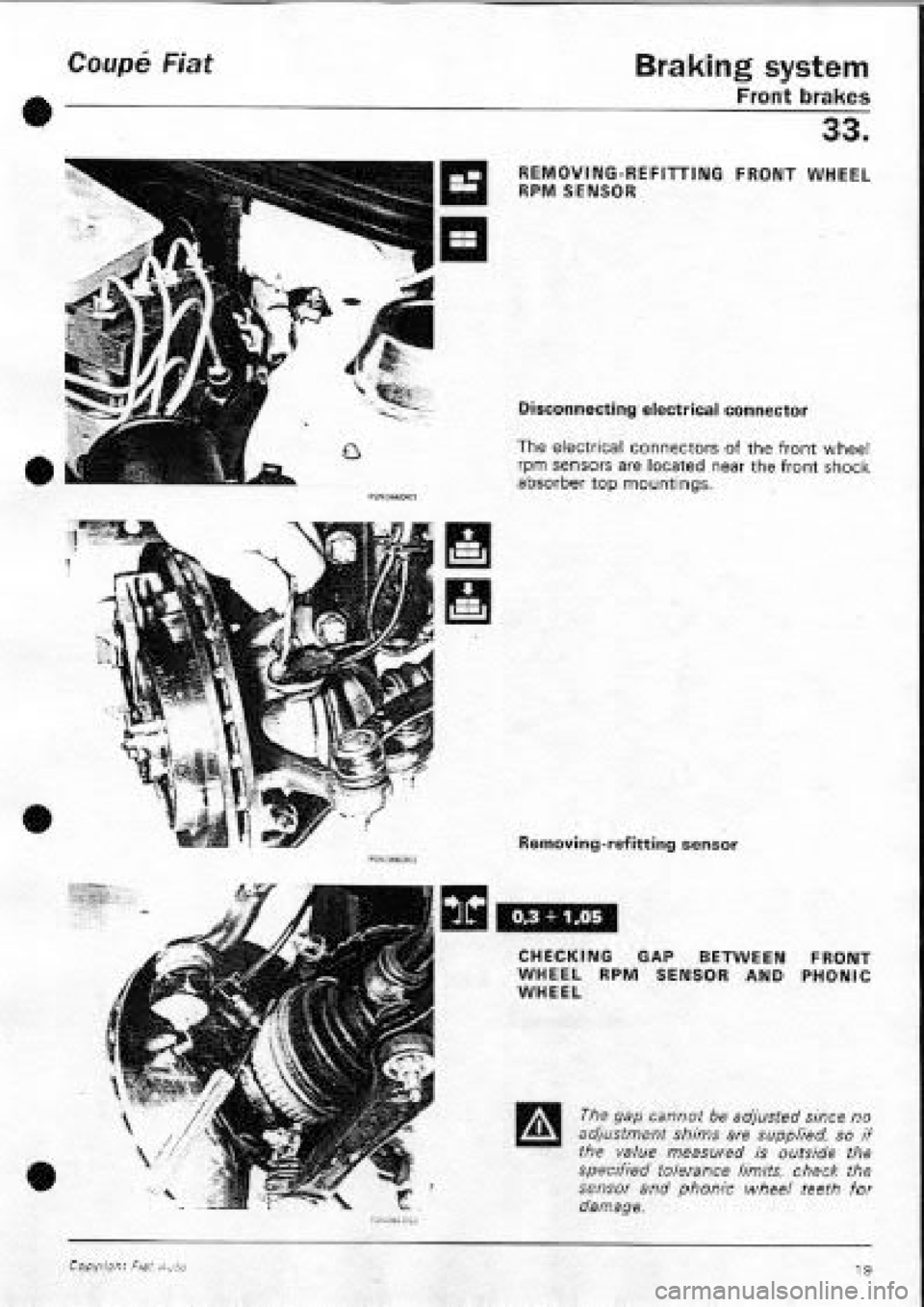 FIAT COUPE 1995 Workshop Manual FIAT COUPE 1995 Workshop Manual
