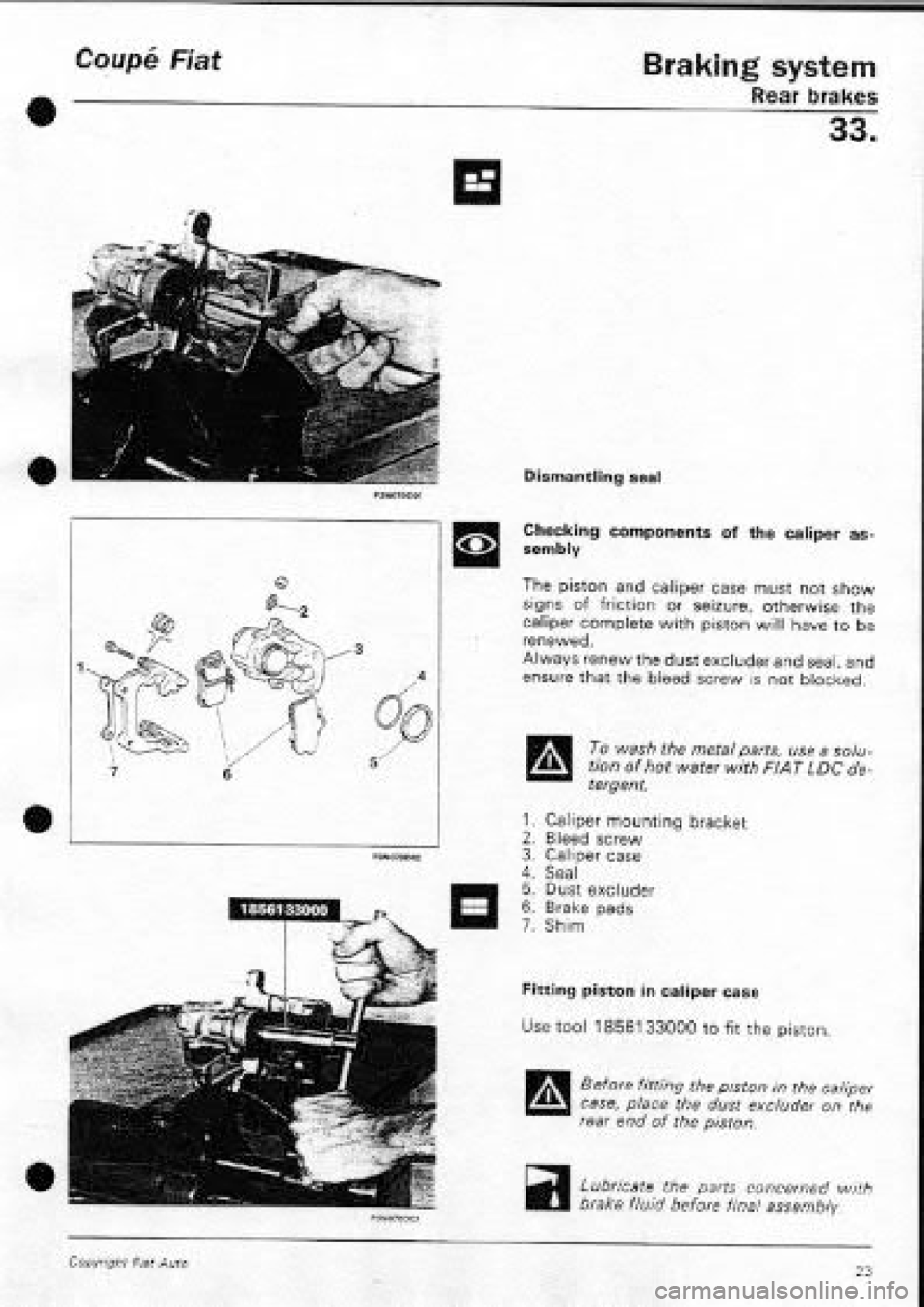 FIAT COUPE 1995 Workshop Manual FIAT COUPE 1995 Workshop Manual
