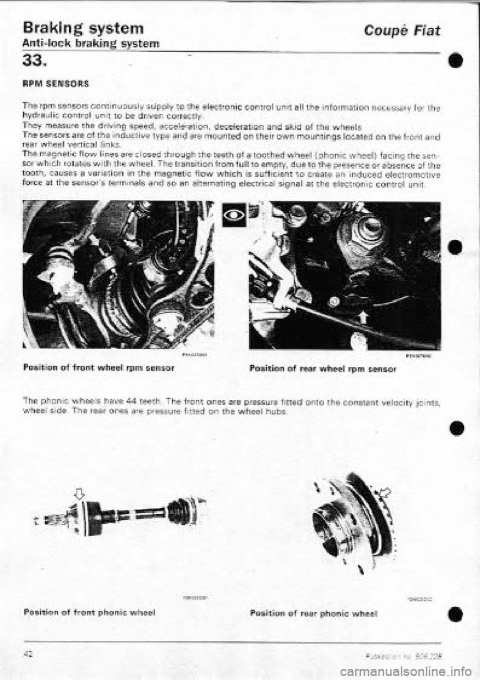 FIAT COUPE 1995 Workshop Manual FIAT COUPE 1995 Workshop Manual