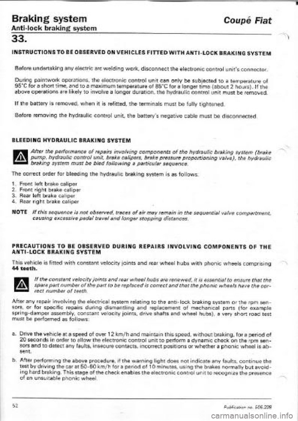 FIAT COUPE 1995 Workshop Manual FIAT COUPE 1995 Workshop Manual
