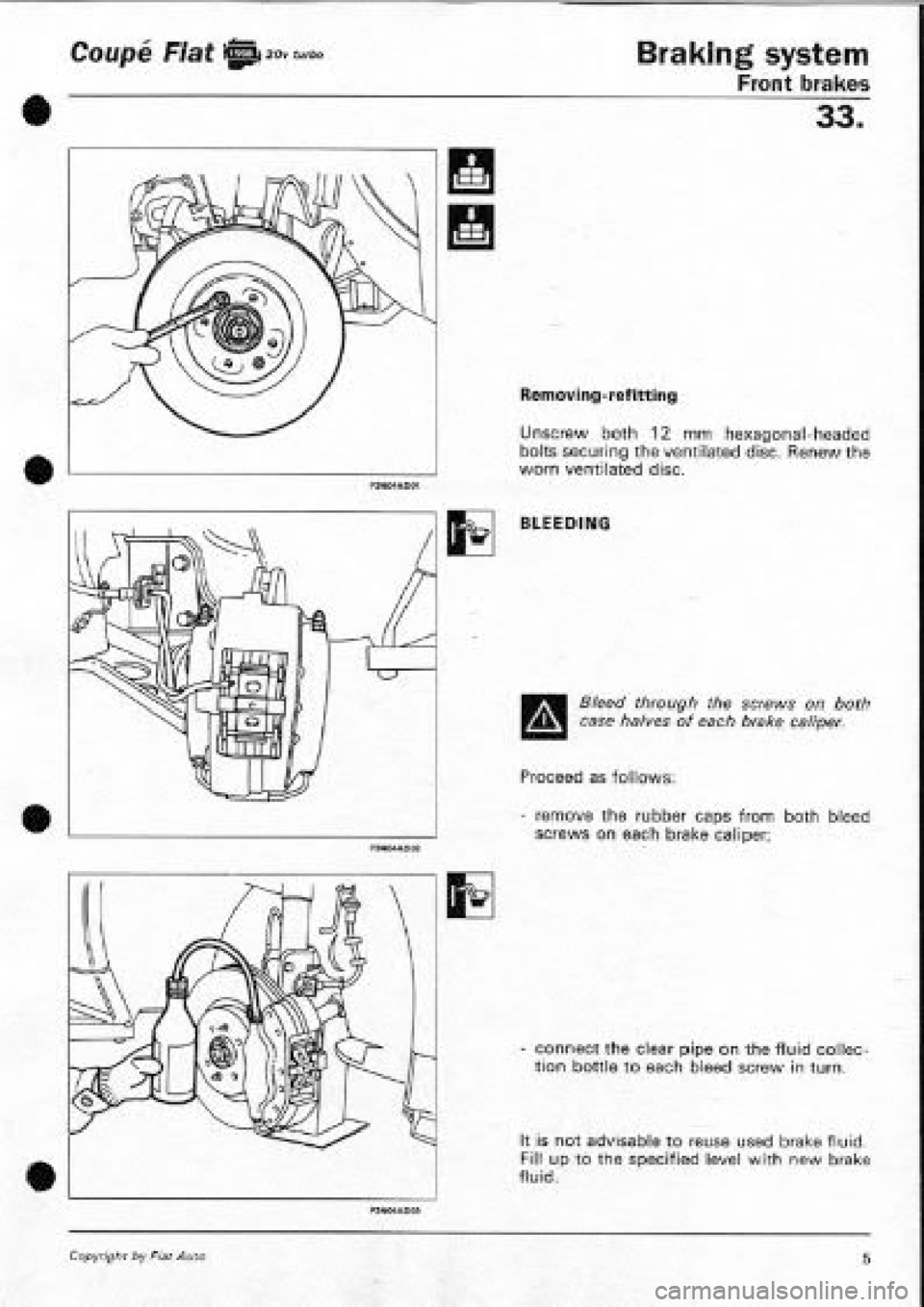 FIAT COUPE 1995 Workshop Manual FIAT COUPE 1995 Workshop Manual