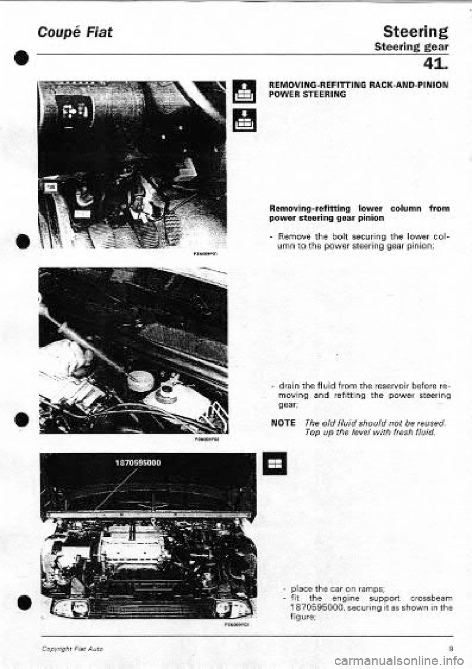 FIAT COUPE 1995 Workshop Manual FIAT COUPE 1995 Workshop Manual