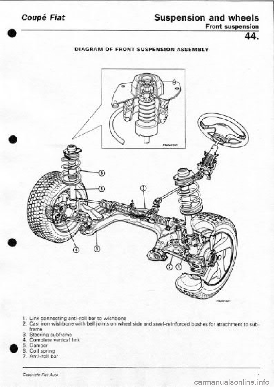 FIAT COUPE 1995 Workshop Manual FIAT COUPE 1995 Workshop Manual