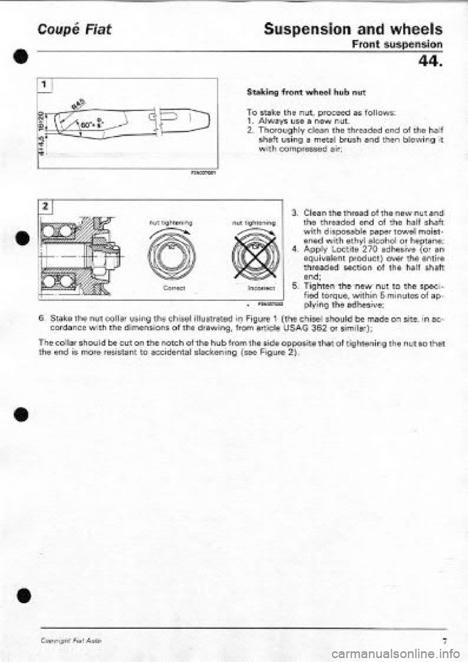 FIAT COUPE 1995 Workshop Manual FIAT COUPE 1995 Workshop Manual