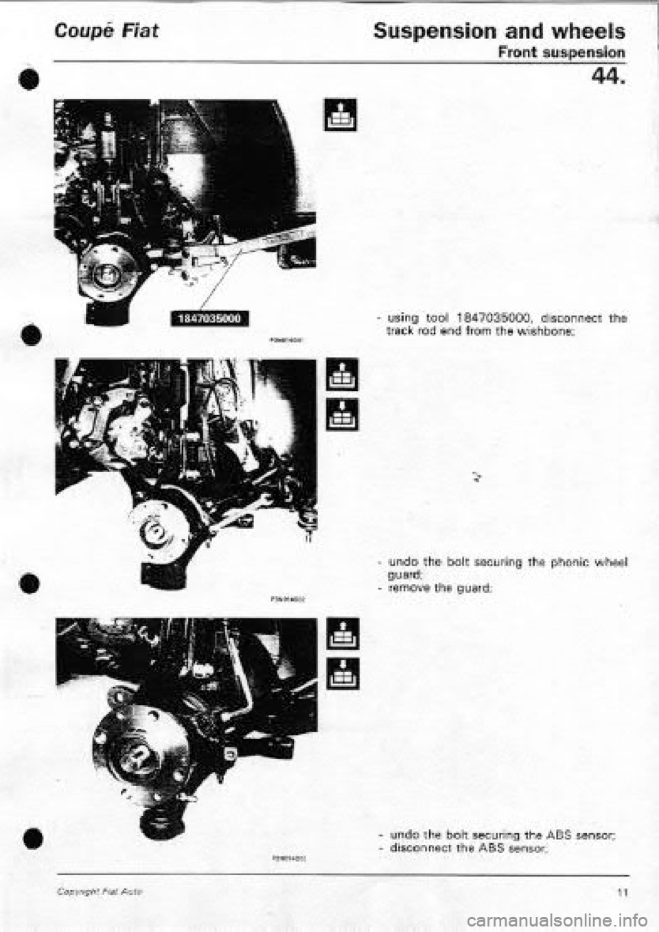 FIAT COUPE 1995 Workshop Manual FIAT COUPE 1995 Workshop Manual