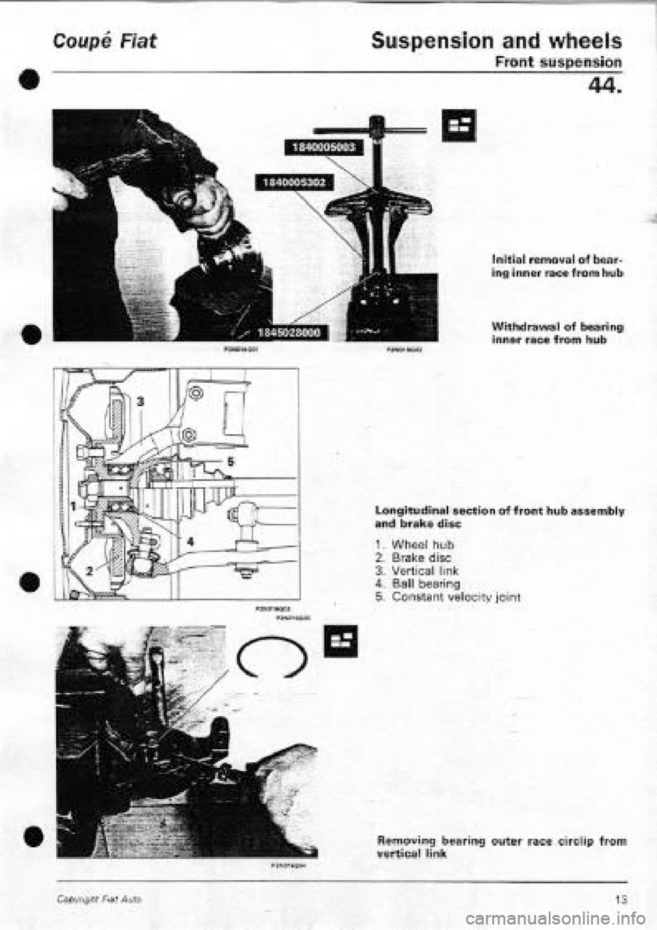 FIAT COUPE 1995 Workshop Manual FIAT COUPE 1995 Workshop Manual
