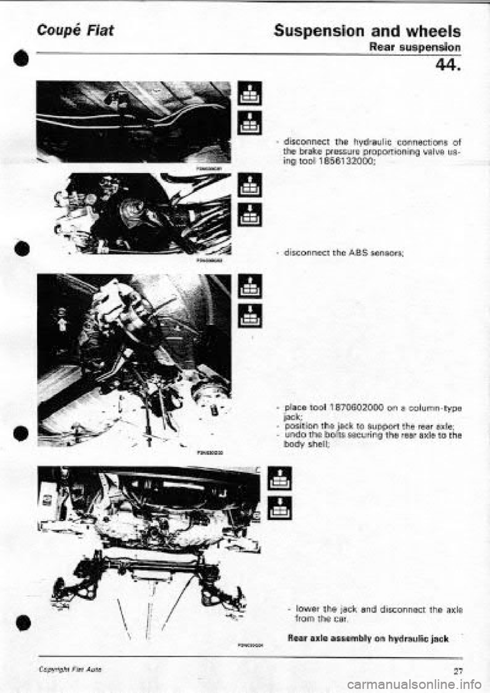FIAT COUPE 1995 Workshop Manual FIAT COUPE 1995 Workshop Manual