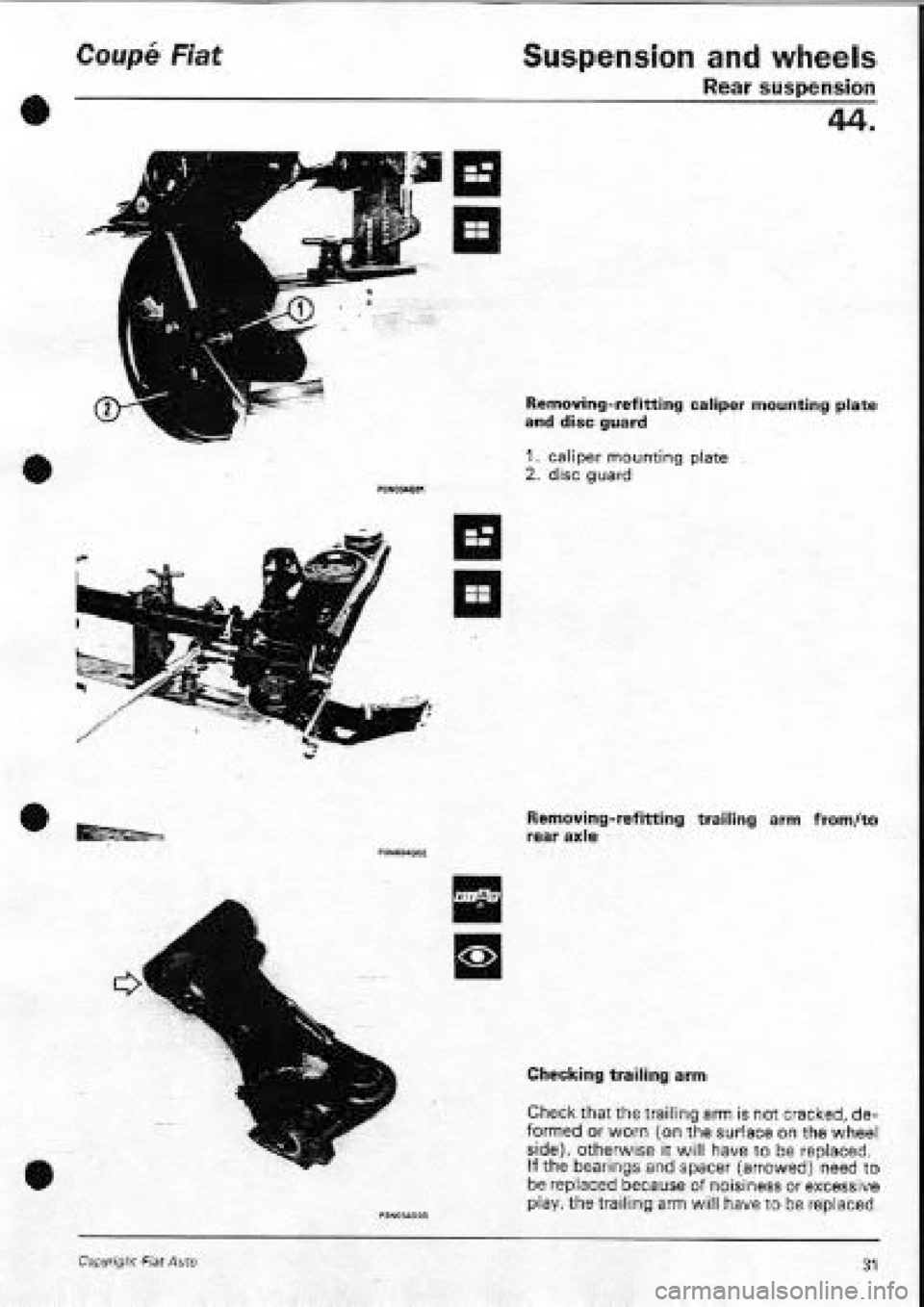 FIAT COUPE 1995 Workshop Manual FIAT COUPE 1995 Workshop Manual