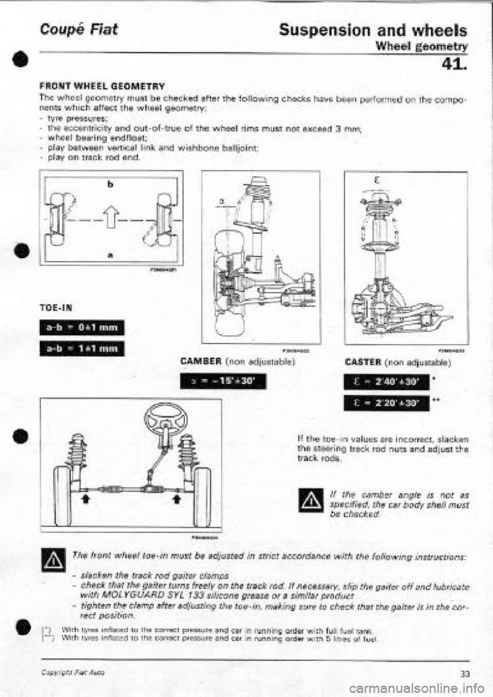 FIAT COUPE 1995 Workshop Manual FIAT COUPE 1995 Workshop Manual