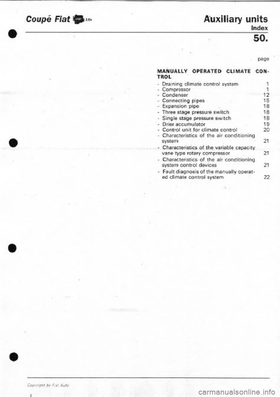 FIAT COUPE 1995 Workshop Manual FIAT COUPE 1995 Workshop Manual