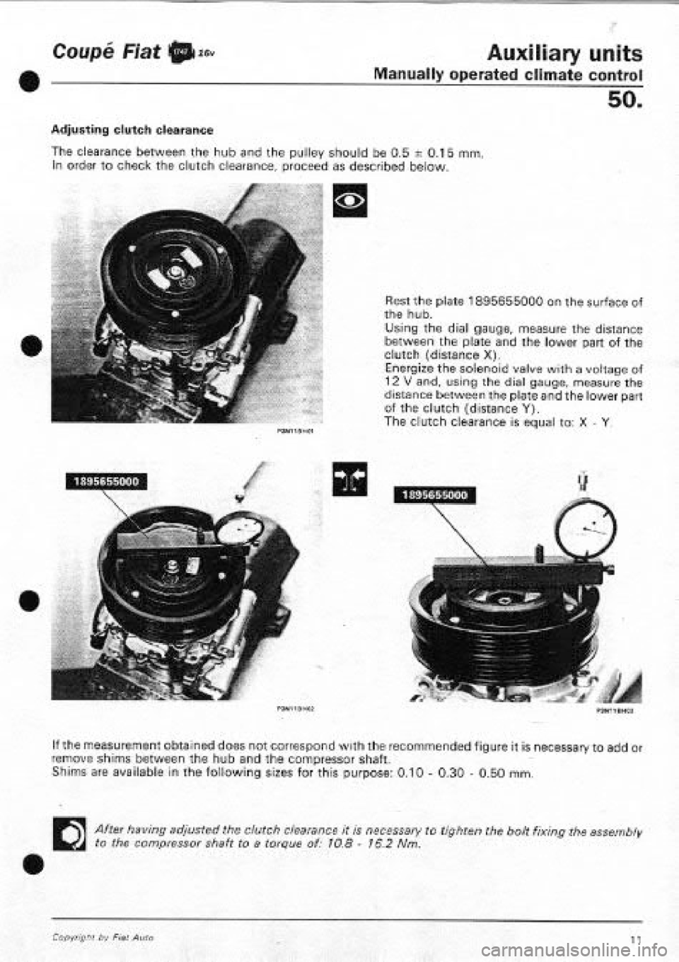 FIAT COUPE 1995 Workshop Manual FIAT COUPE 1995 Workshop Manual