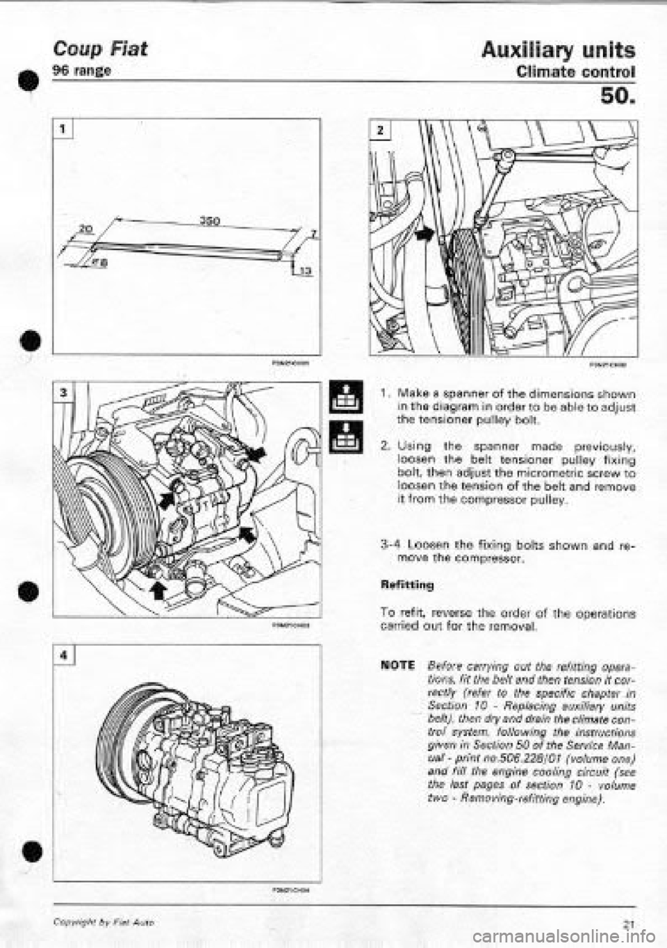 FIAT COUPE 1995 Workshop Manual FIAT COUPE 1995 Workshop Manual