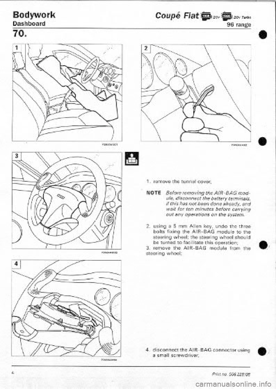 FIAT COUPE 1995 Workshop Manual FIAT COUPE 1995 Workshop Manual