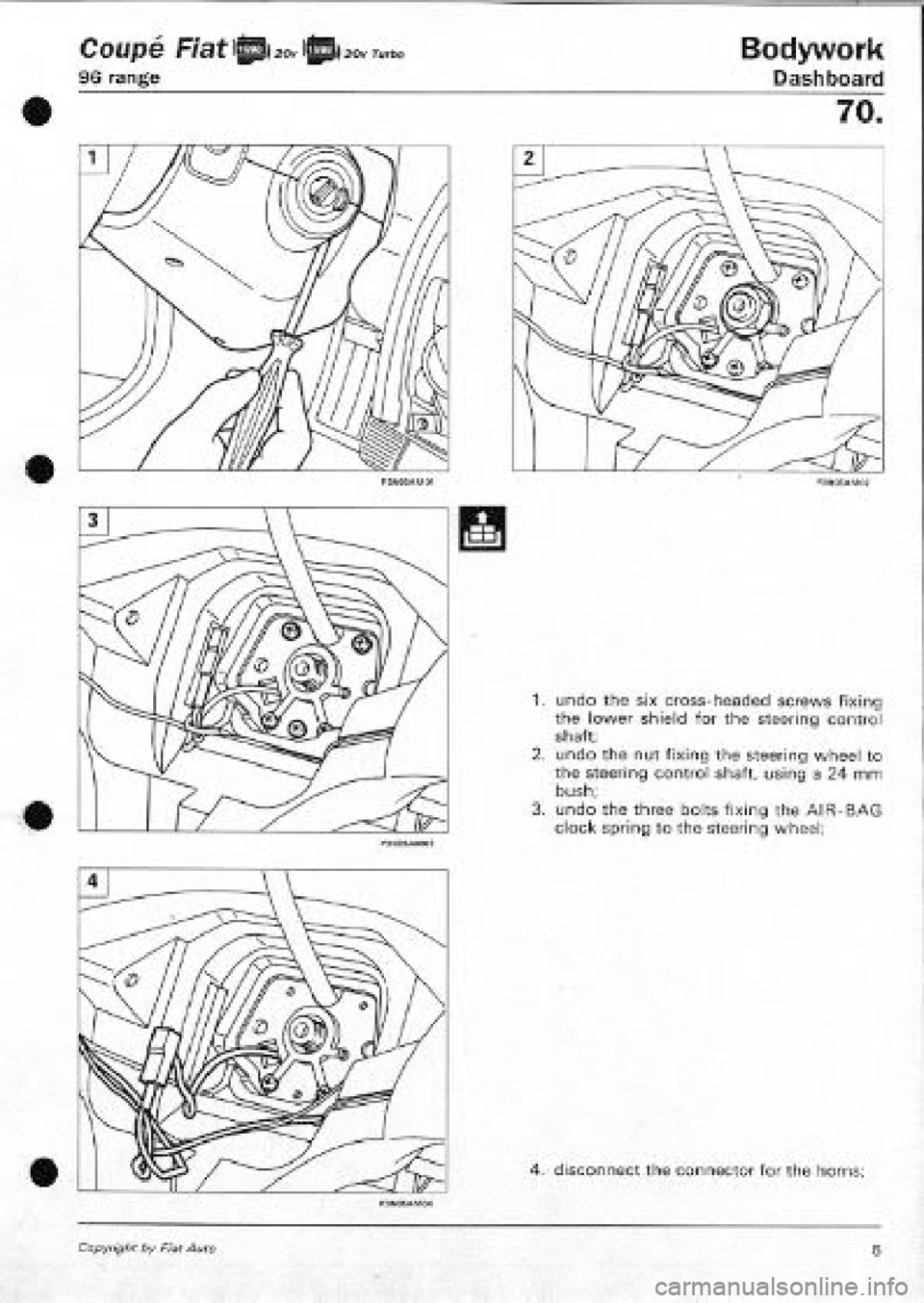FIAT COUPE 1995 Workshop Manual FIAT COUPE 1995 Workshop Manual