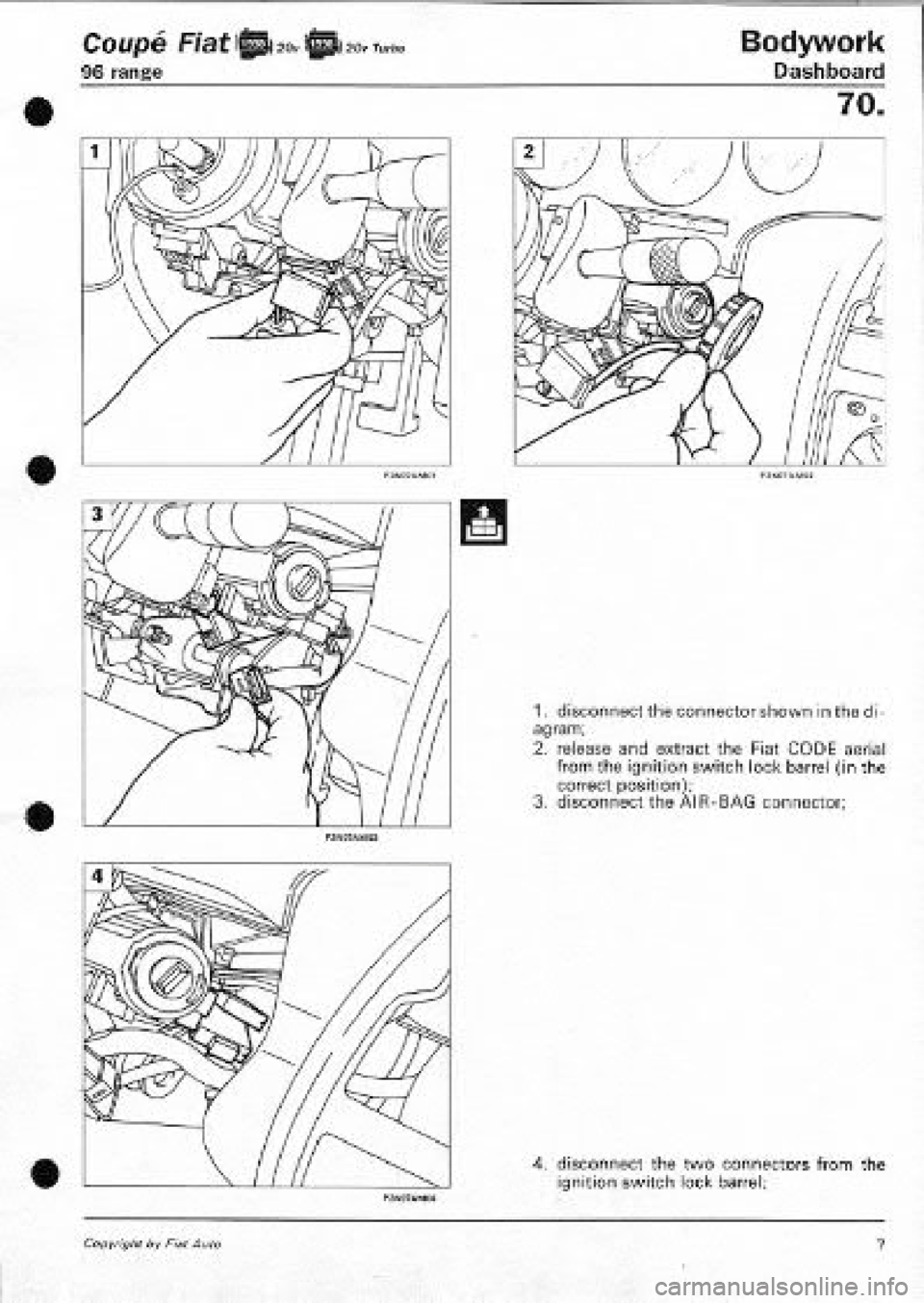 FIAT COUPE 1995 Workshop Manual FIAT COUPE 1995 Workshop Manual