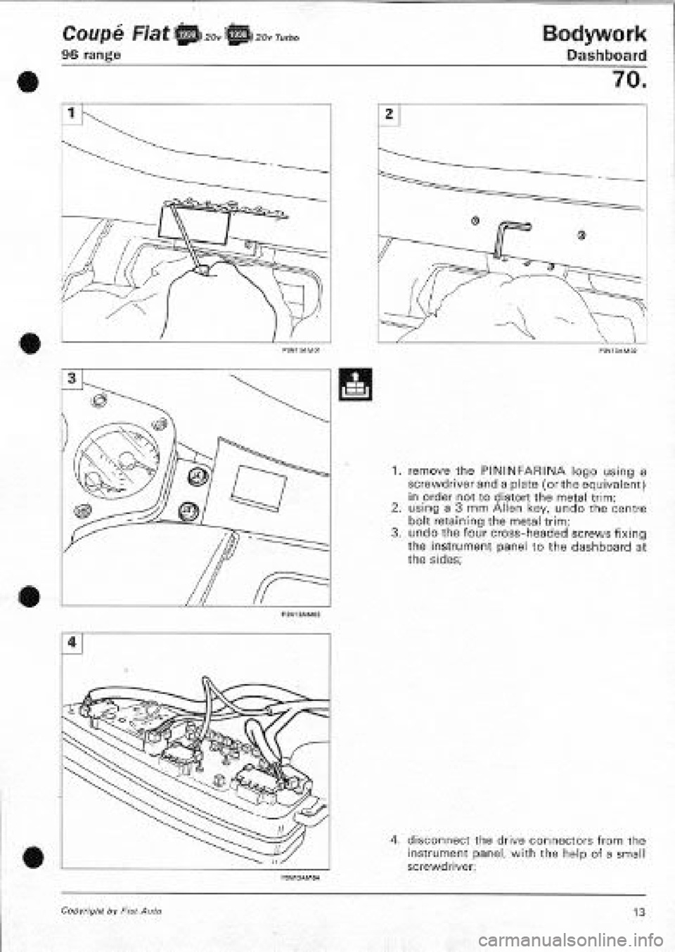 FIAT COUPE 1995 Workshop Manual FIAT COUPE 1995 Workshop Manual