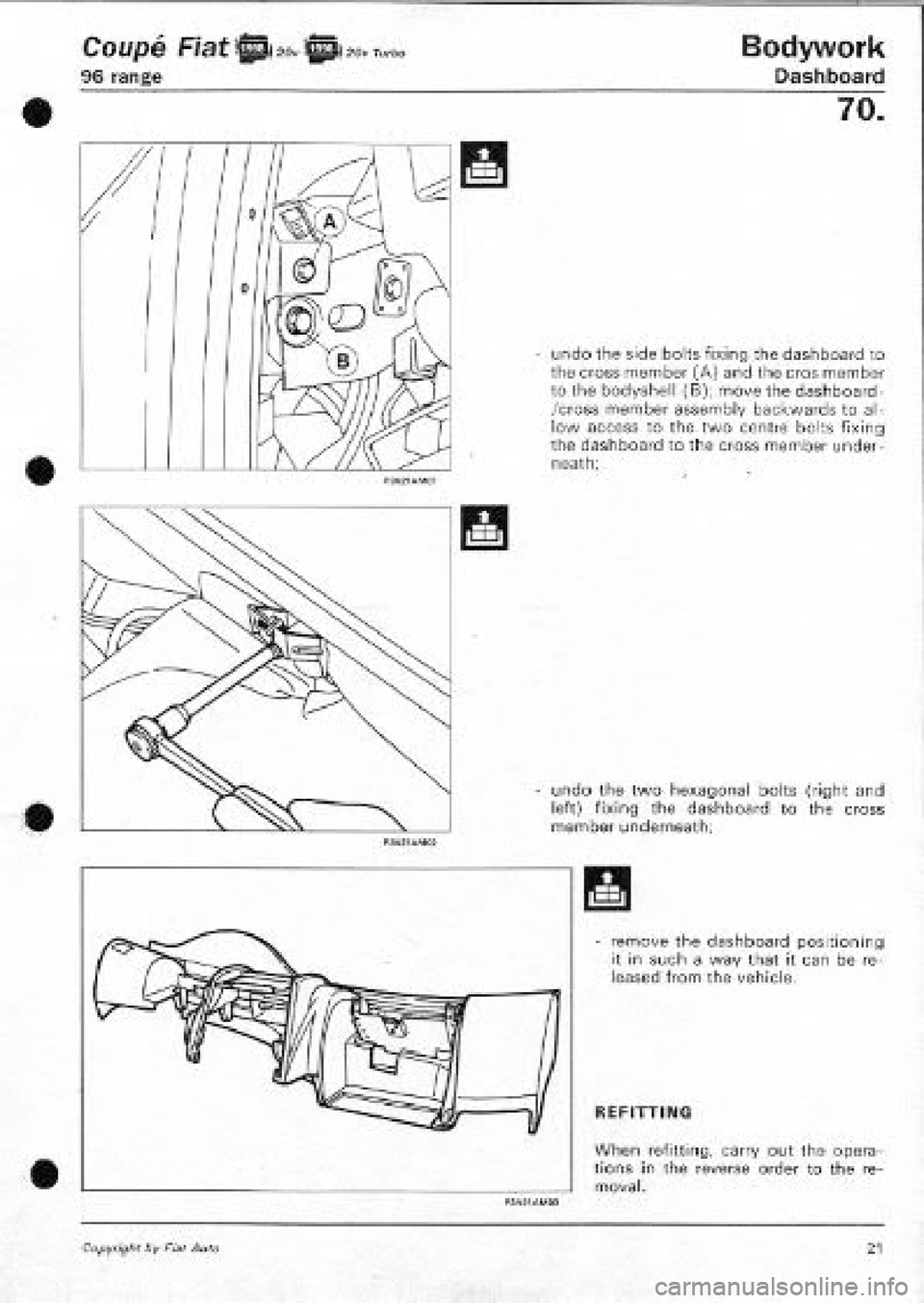 FIAT COUPE 1995 Workshop Manual FIAT COUPE 1995 Workshop Manual