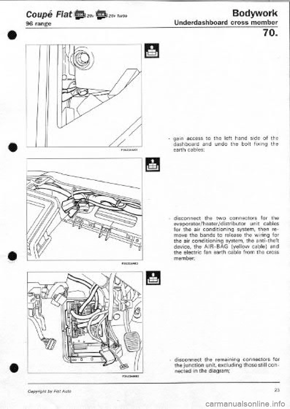 FIAT COUPE 1995 Workshop Manual FIAT COUPE 1995 Workshop Manual