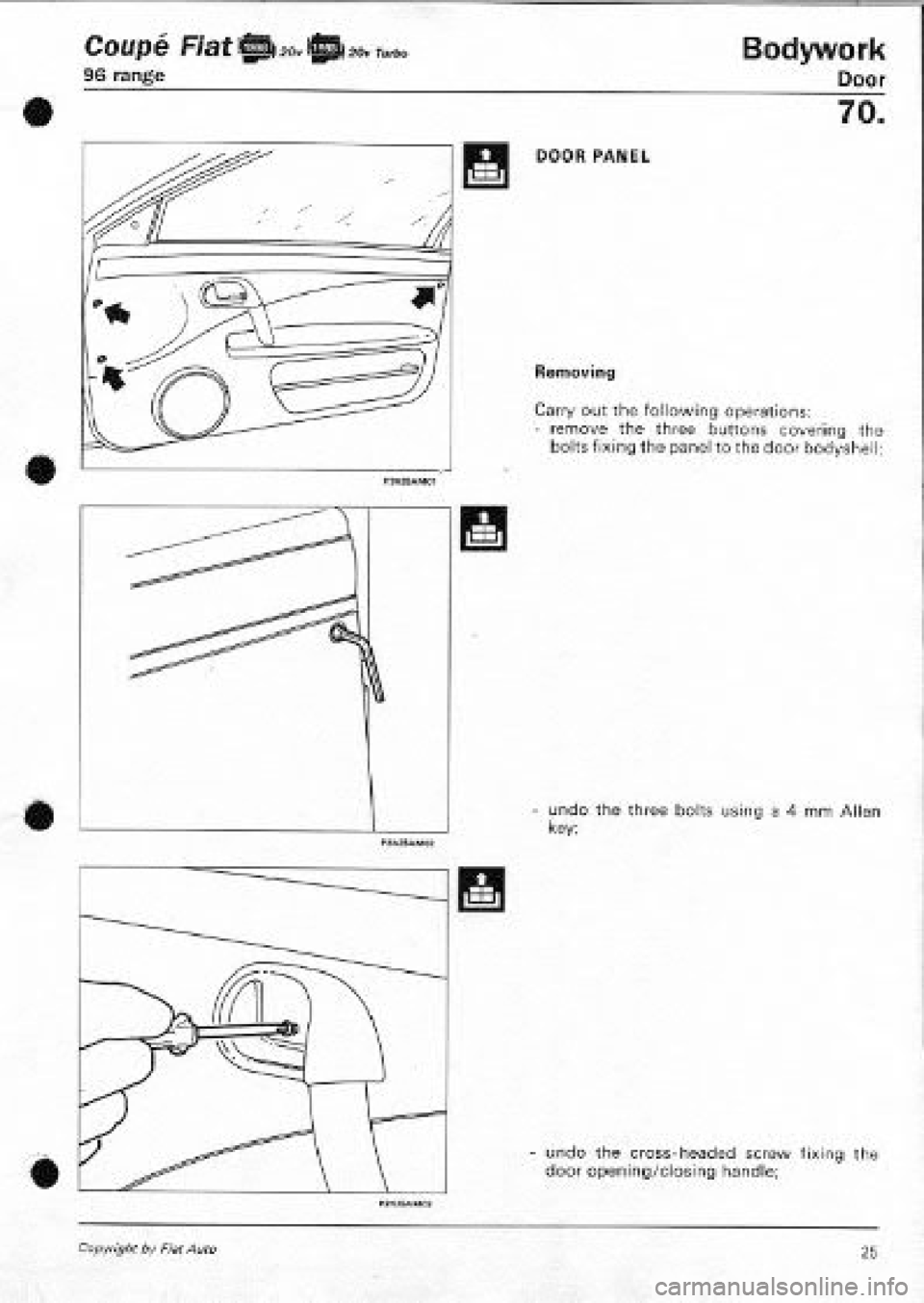 FIAT COUPE 1995 Workshop Manual FIAT COUPE 1995 Workshop Manual