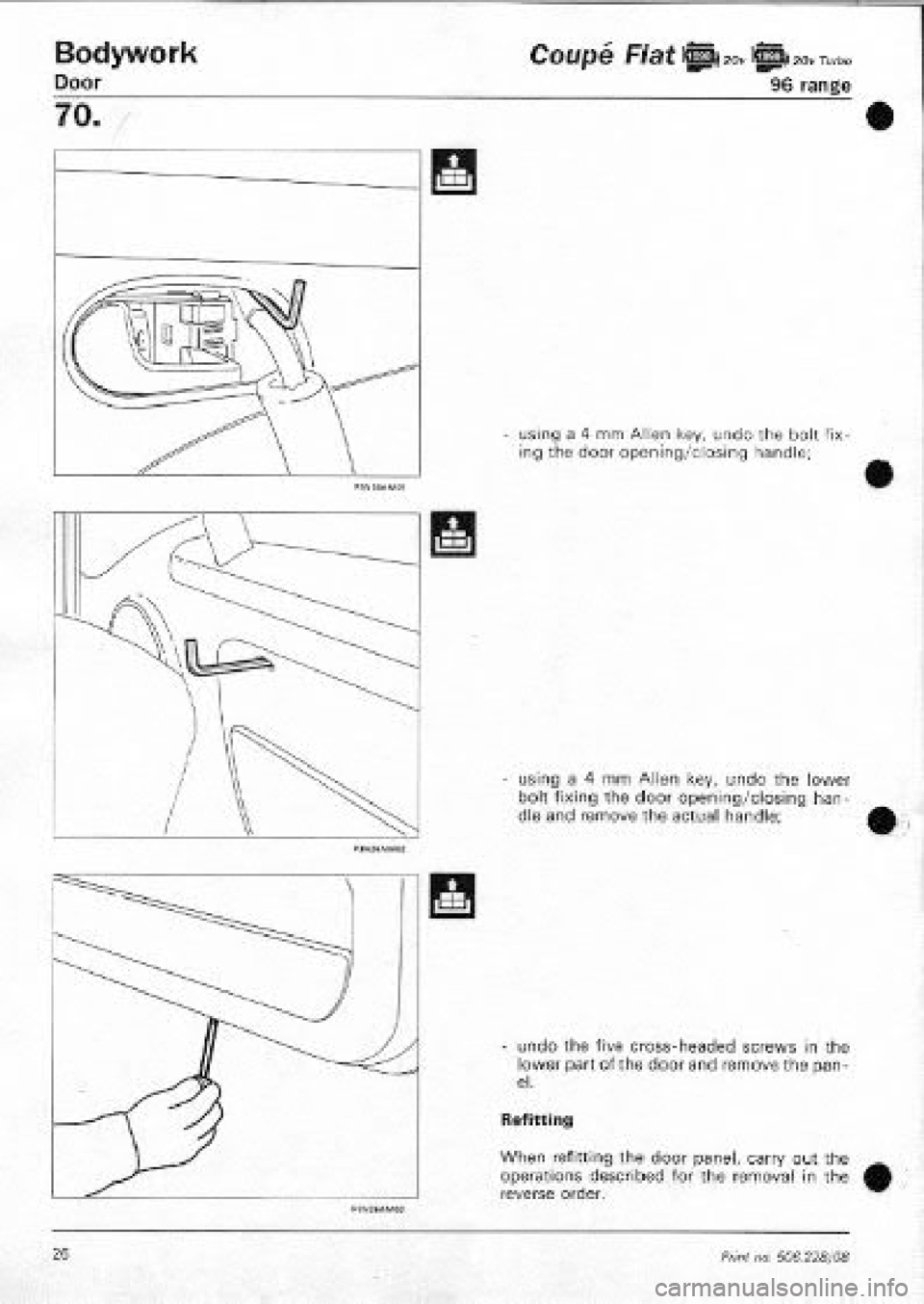 FIAT COUPE 1995 Workshop Manual FIAT COUPE 1995 Workshop Manual
