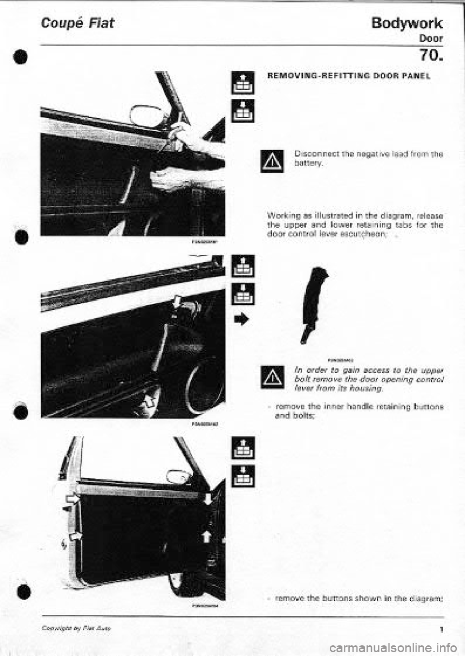 FIAT COUPE 1995 Workshop Manual FIAT COUPE 1995 Workshop Manual