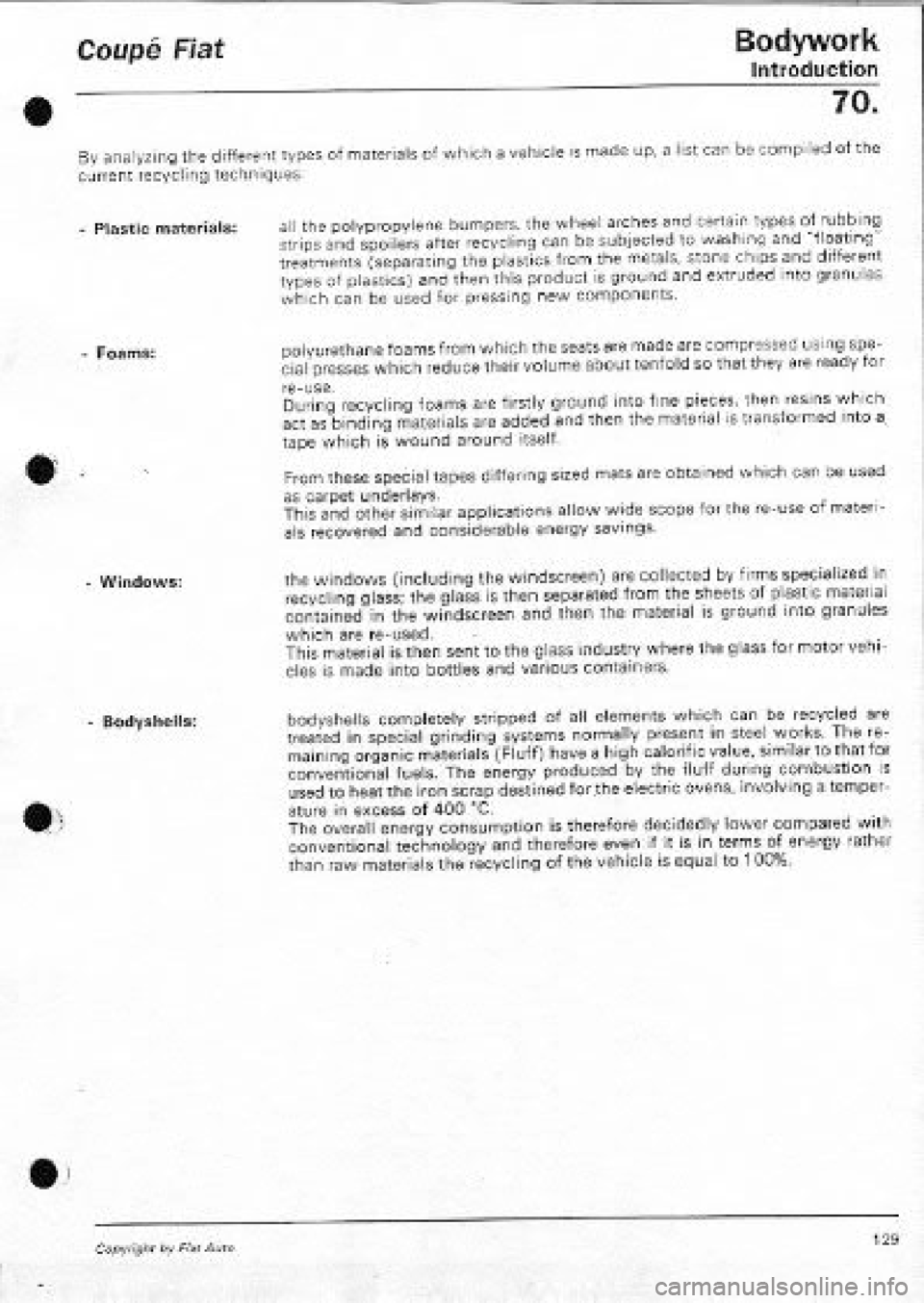 FIAT COUPE 1995 Workshop Manual FIAT COUPE 1995 Workshop Manual