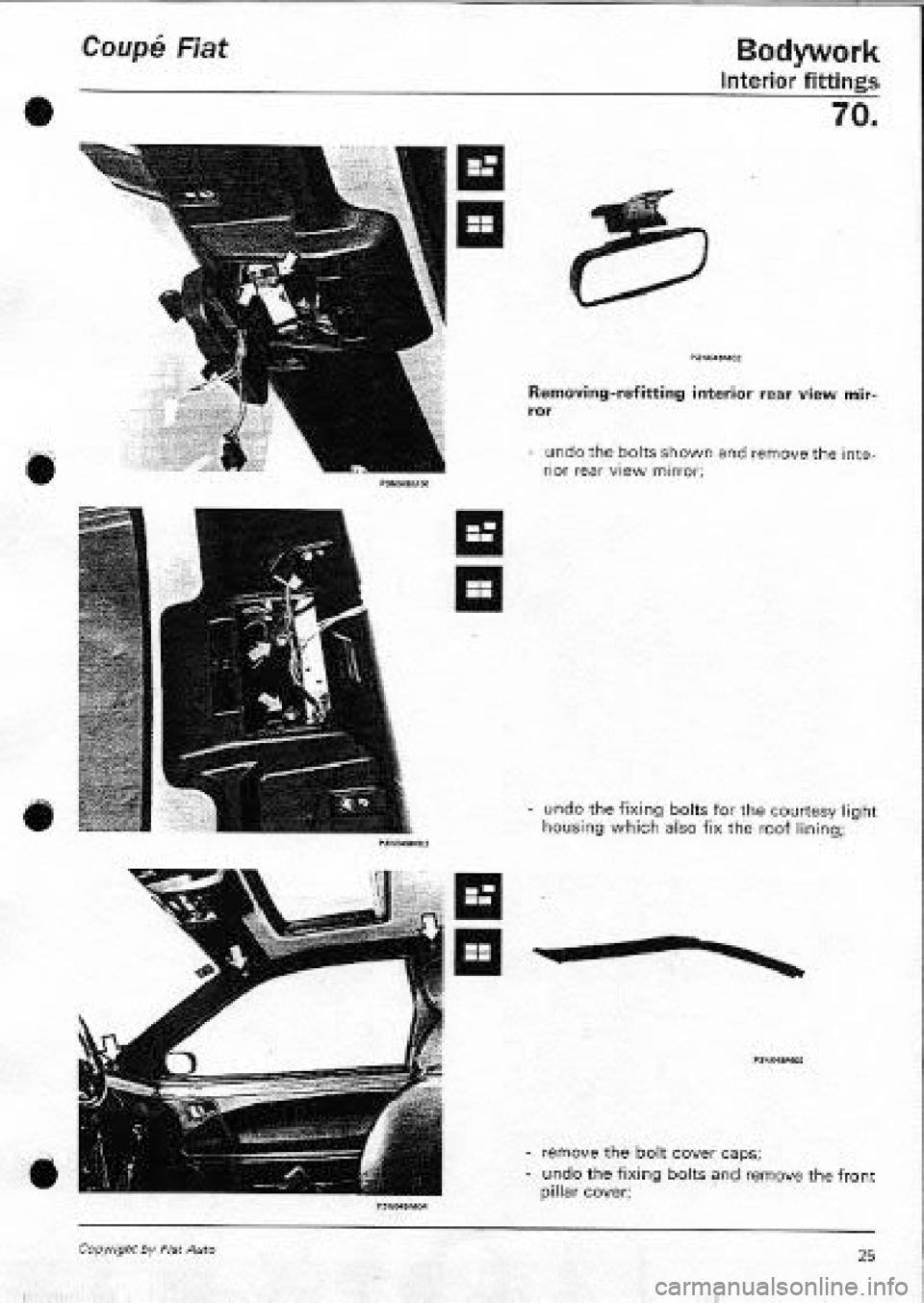 FIAT COUPE 1995 Workshop Manual FIAT COUPE 1995 Workshop Manual