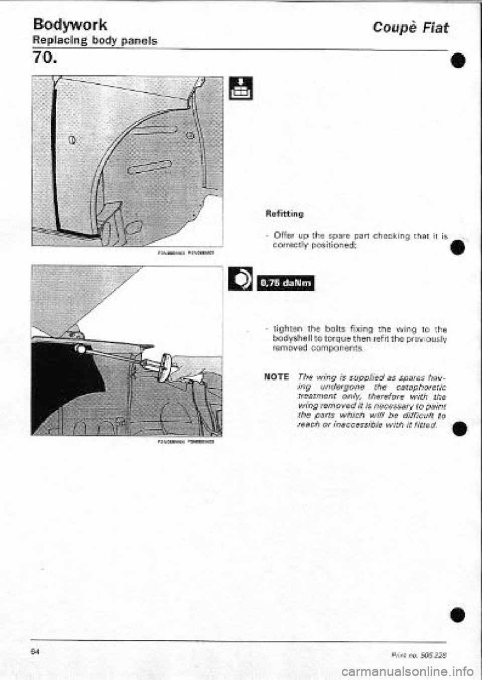 FIAT COUPE 1995 Workshop Manual FIAT COUPE 1995 Workshop Manual