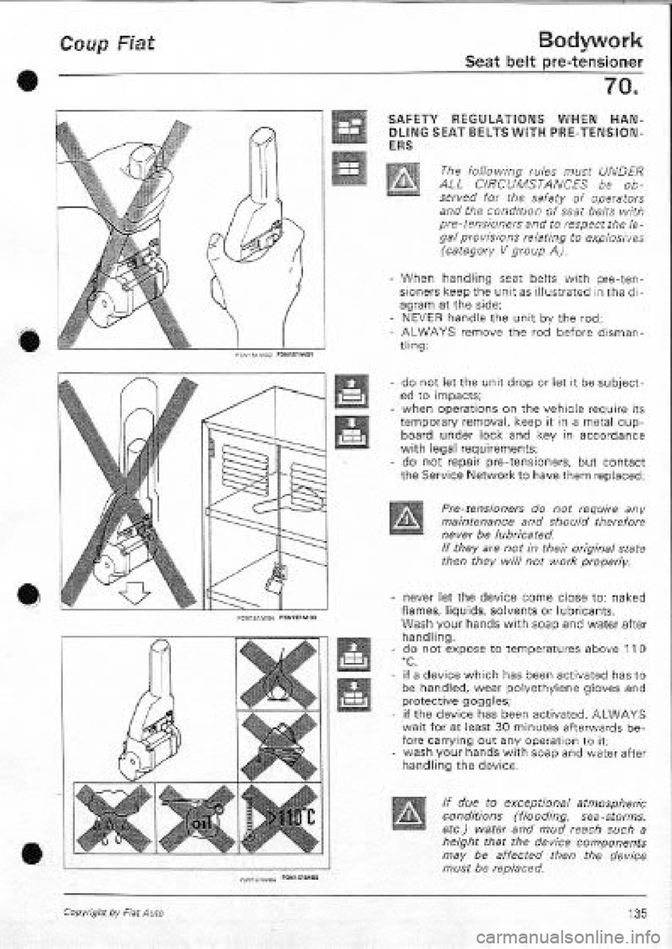 FIAT COUPE 1995  Workshop Manual 