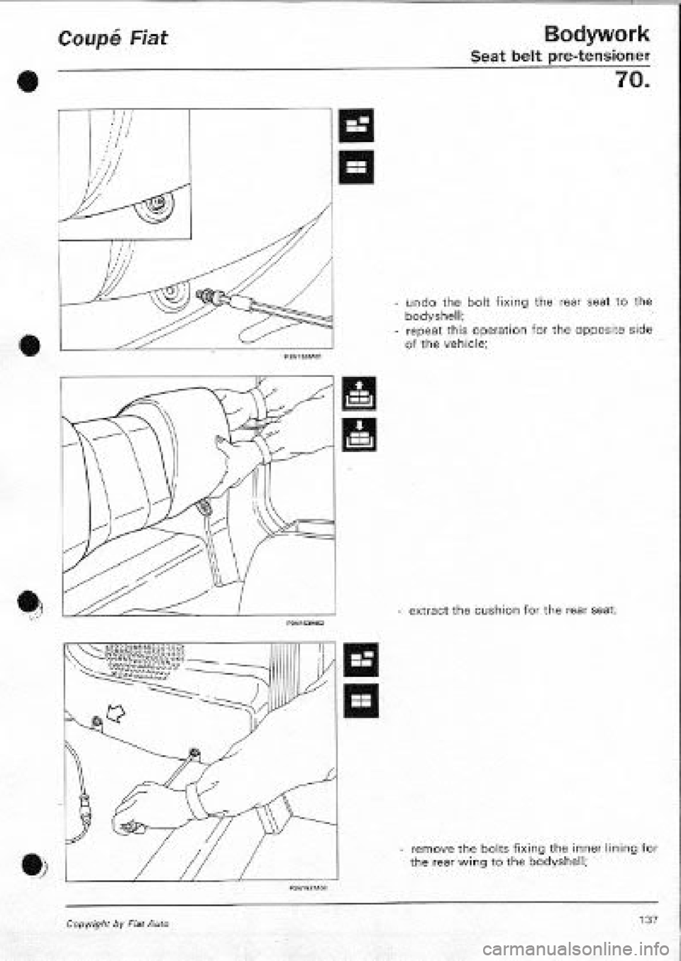 FIAT COUPE 1995  Workshop Manual 