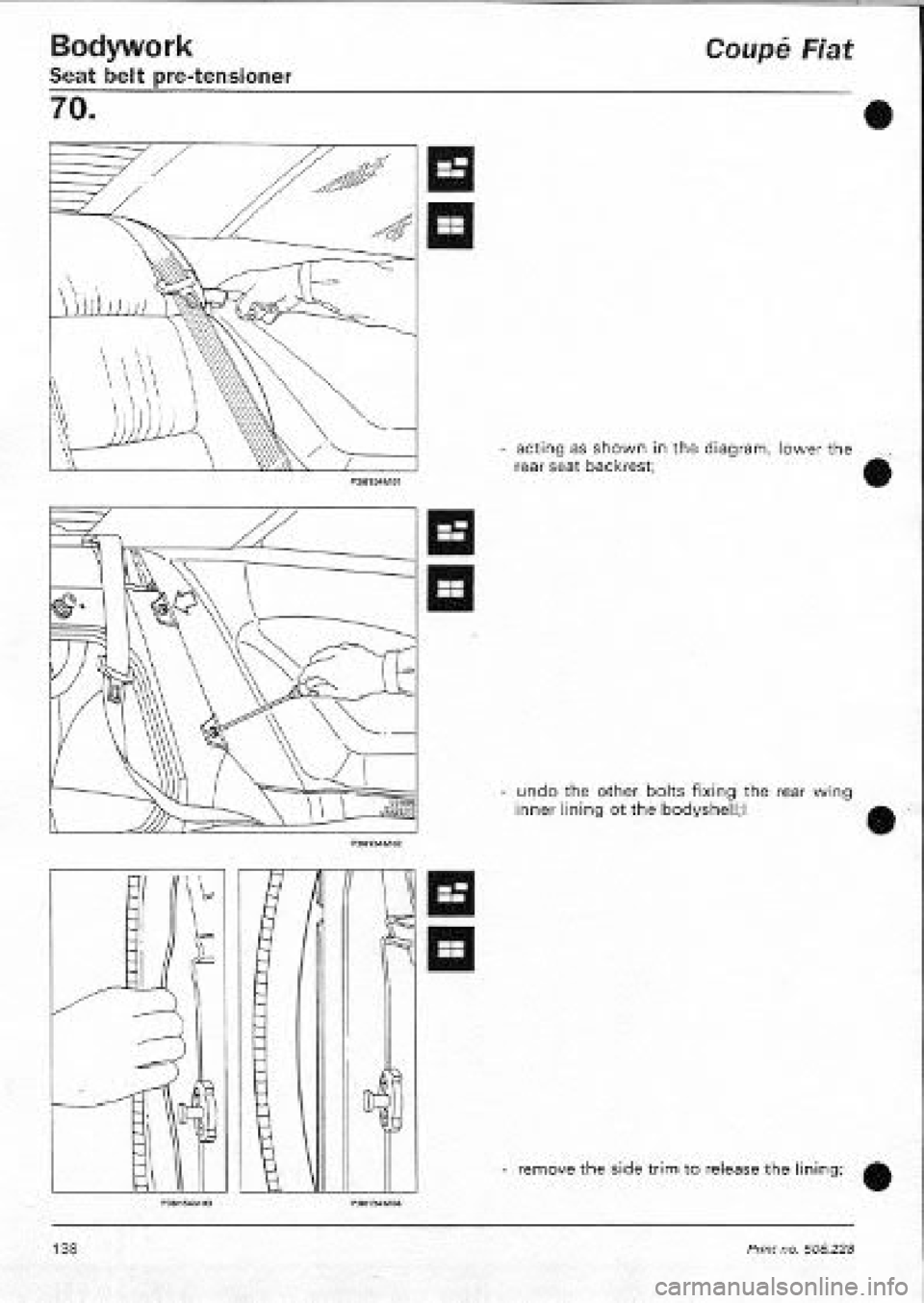FIAT COUPE 1995  Workshop Manual 