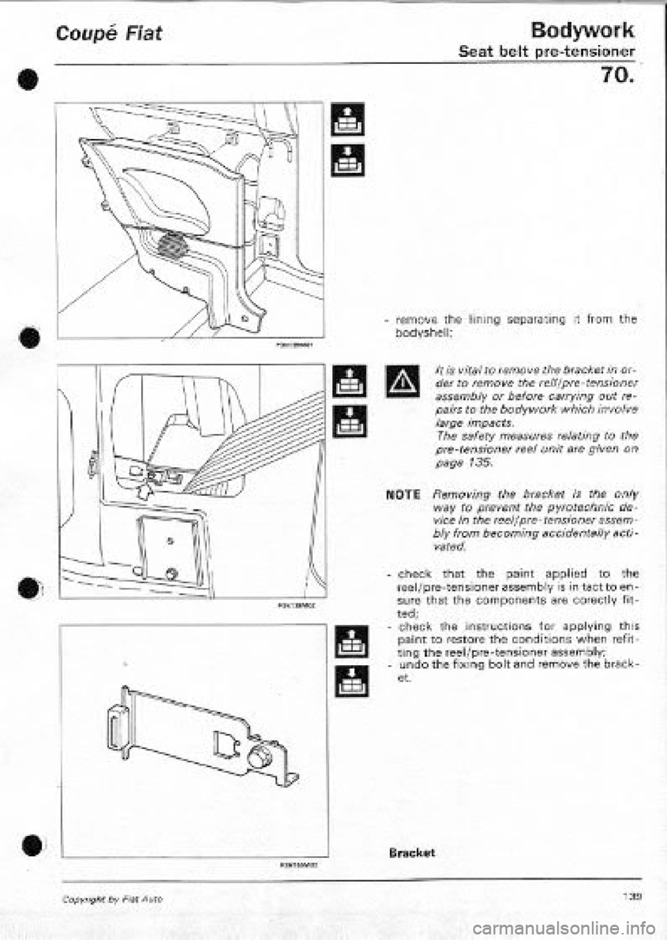 FIAT COUPE 1995  Workshop Manual 