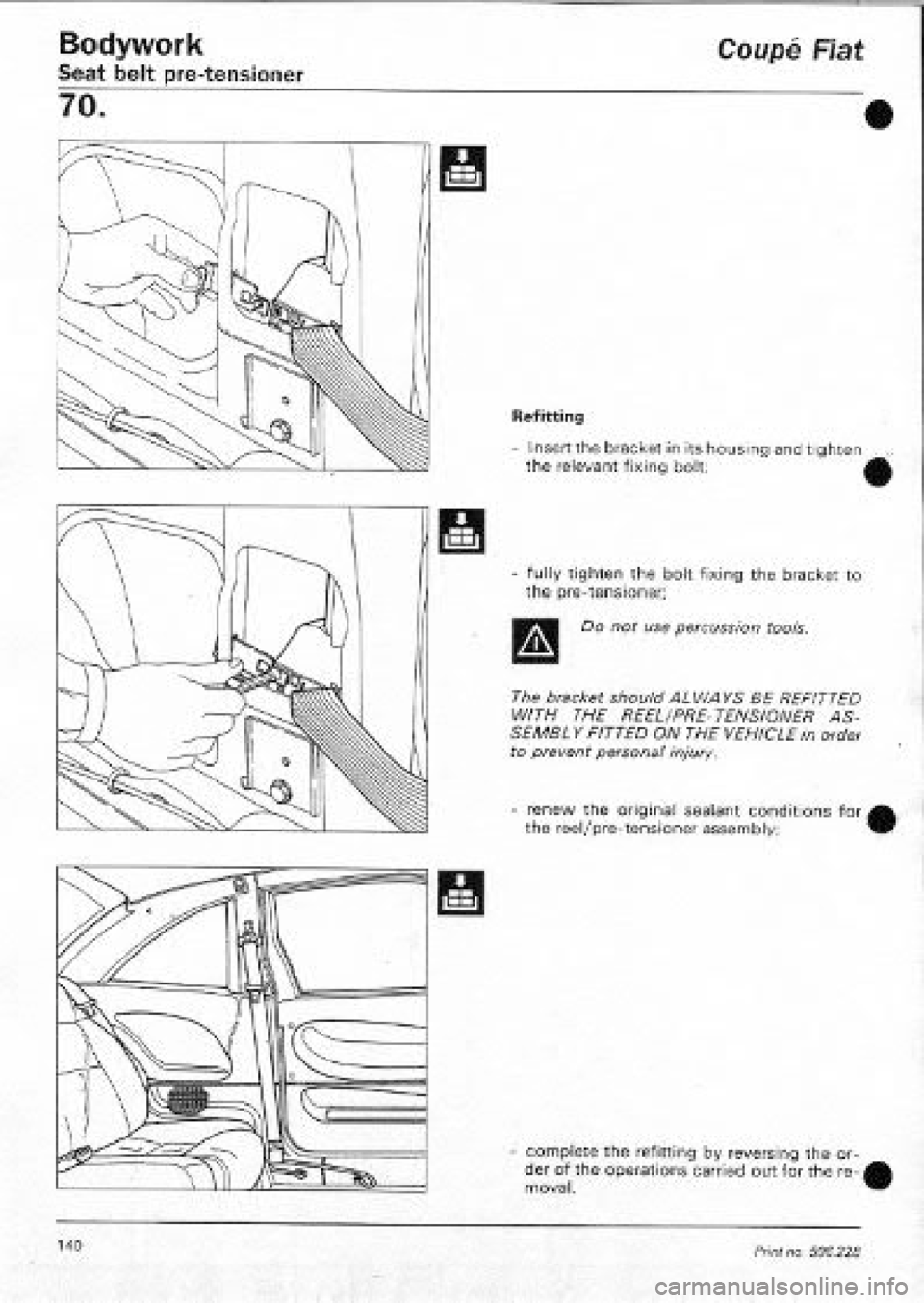 FIAT COUPE 1995  Workshop Manual 