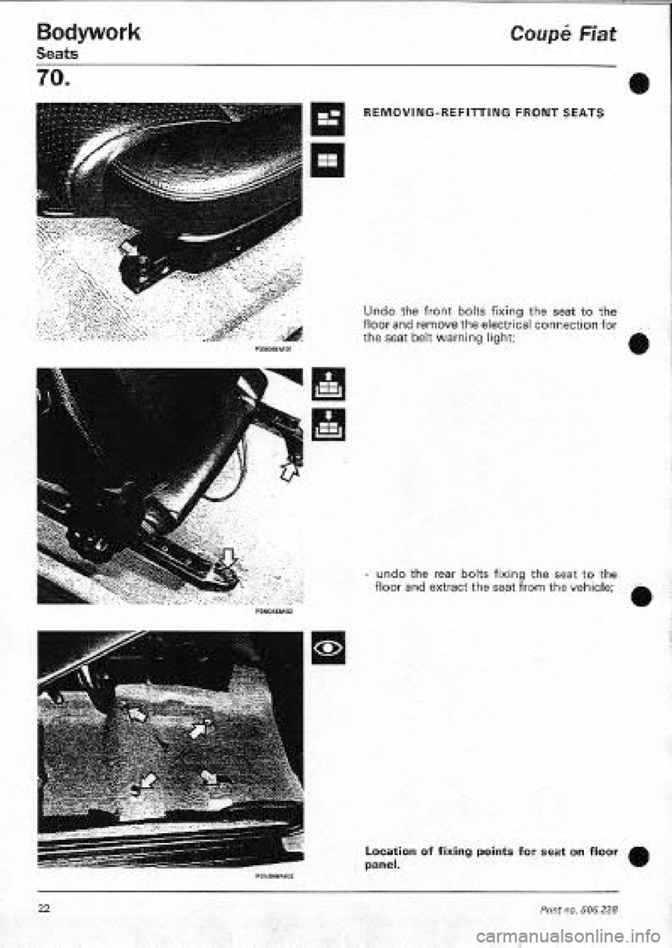 FIAT COUPE 1995  Workshop Manual 