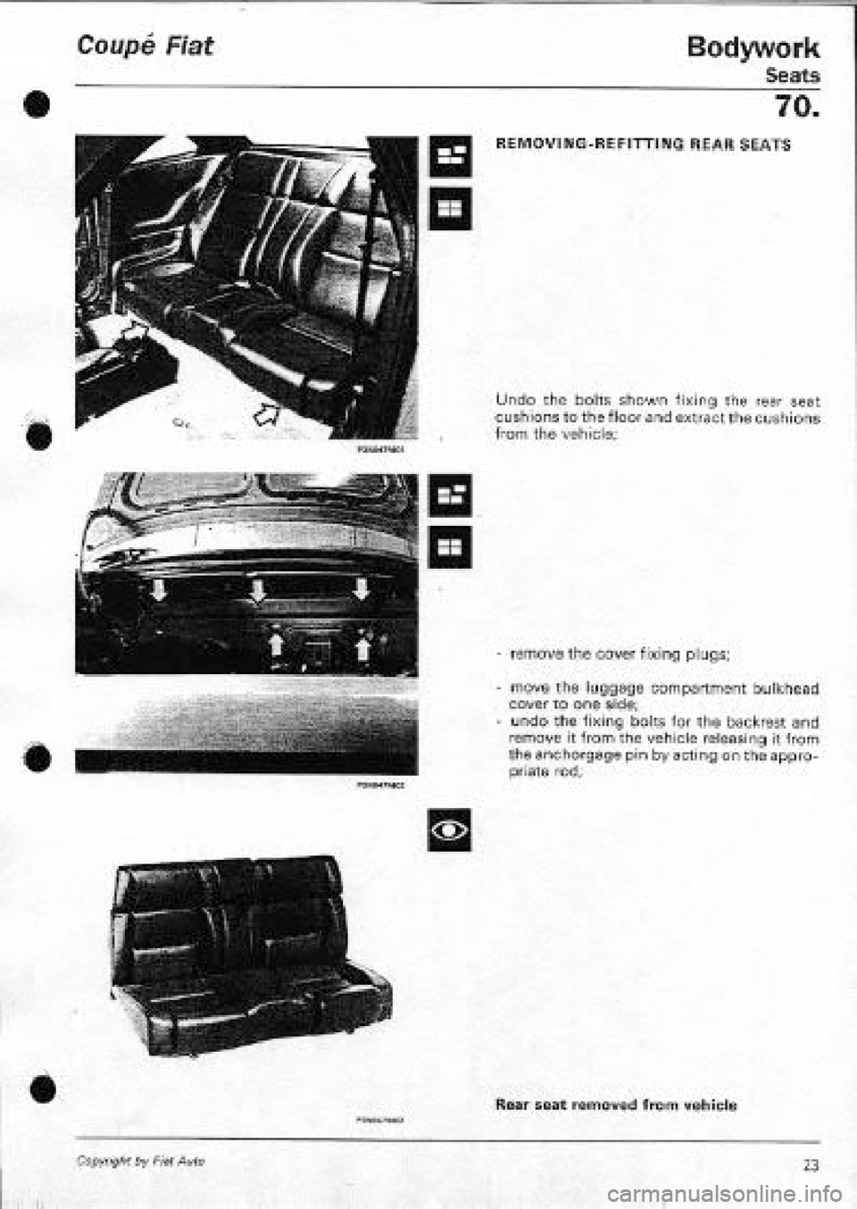 FIAT COUPE 1995  Workshop Manual 