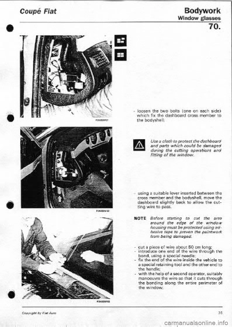 FIAT COUPE 1995  Workshop Manual 