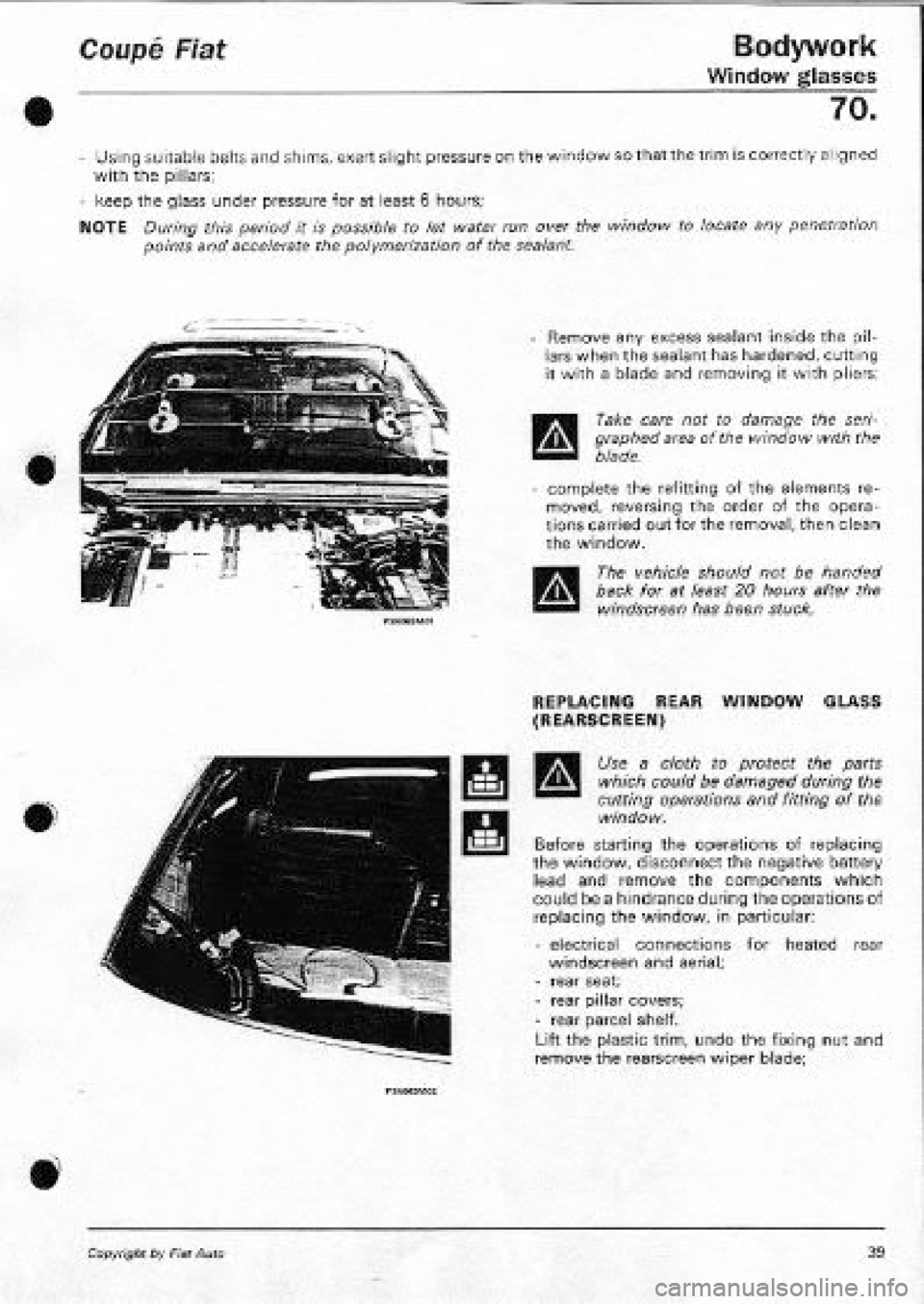FIAT COUPE 1995 Workshop Manual FIAT COUPE 1995 Workshop Manual