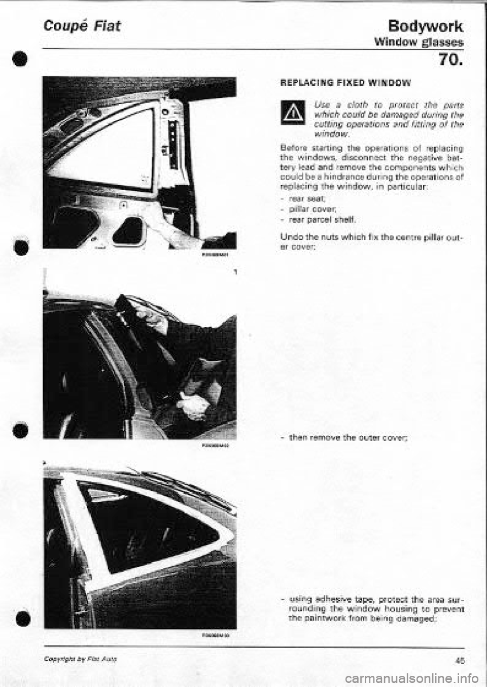 FIAT COUPE 1995 Workshop Manual FIAT COUPE 1995 Workshop Manual