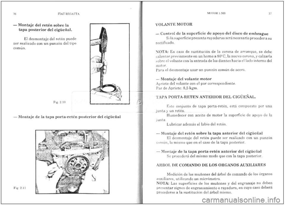 FIAT REGATA 1987 Service User Guide FIAT REGATA 1987 Service User Guide
