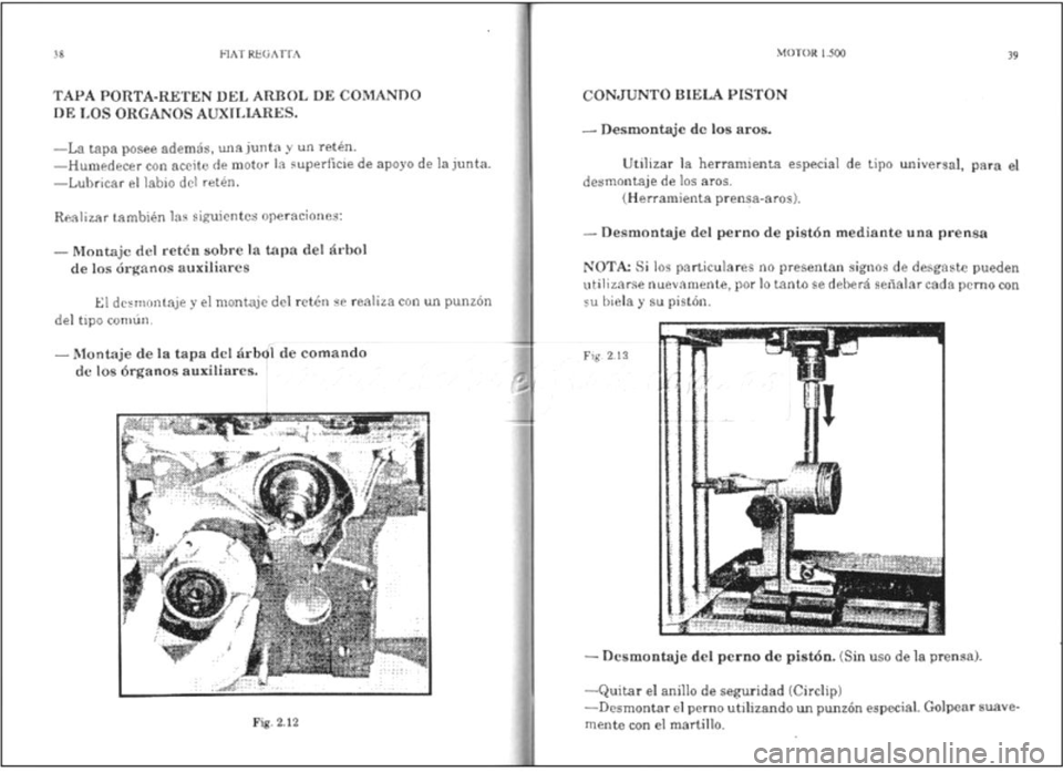 FIAT REGATA 1987 Service User Guide FIAT REGATA 1987 Service User Guide