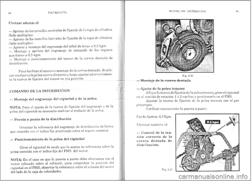 FIAT REGATA 1987 Service Owners Manual FIAT REGATA 1987 Service Owners Manual