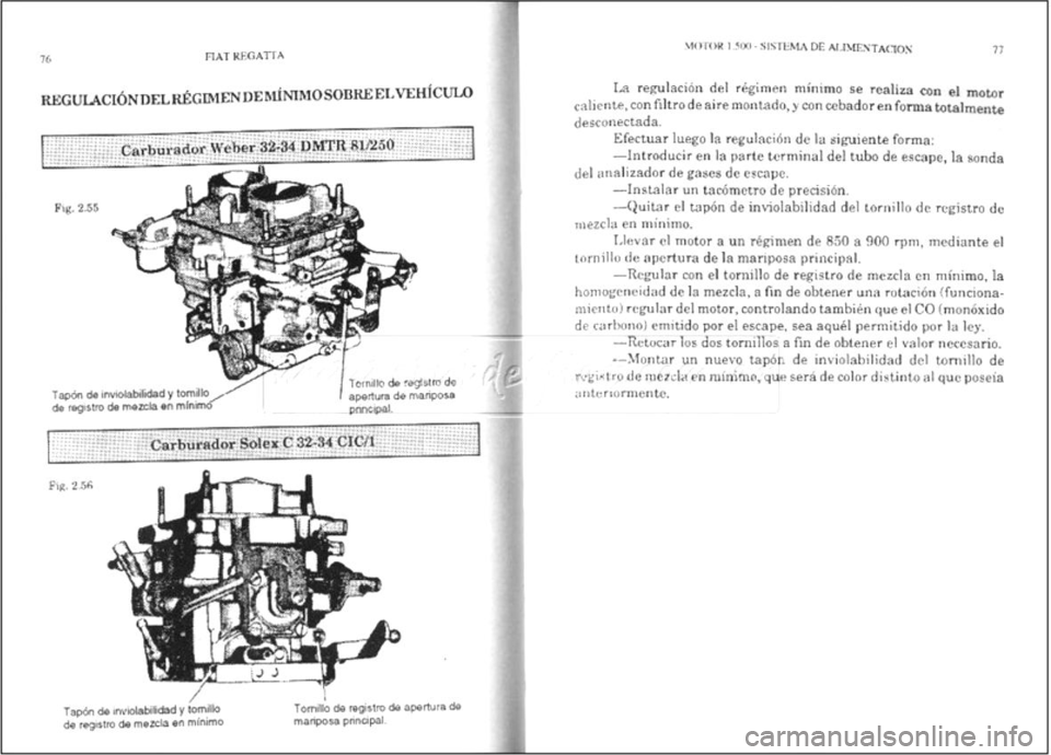 FIAT REGATA 1987 Service Owners Guide FIAT REGATA 1987 Service Owners Guide