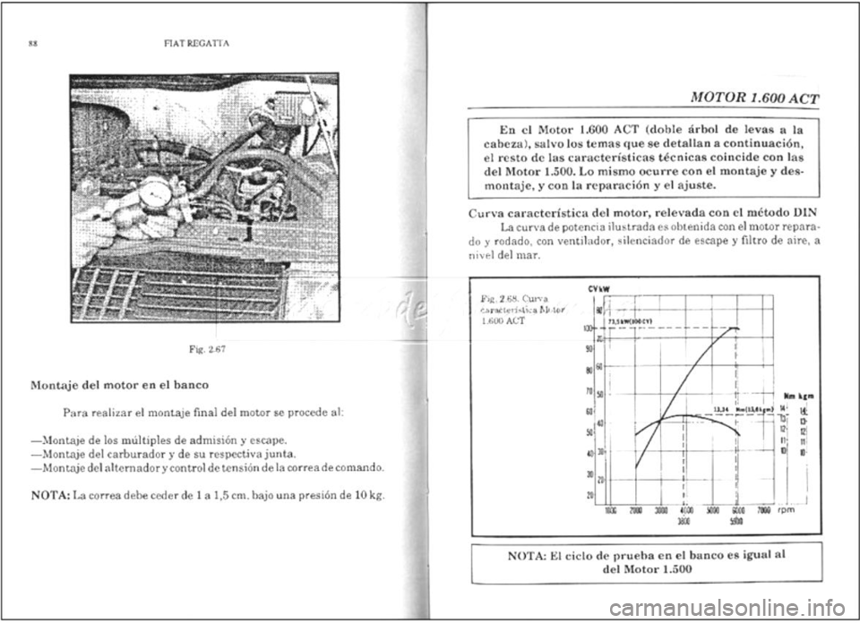 FIAT REGATA 1987 Service Owners Guide FIAT REGATA 1987 Service Owners Guide