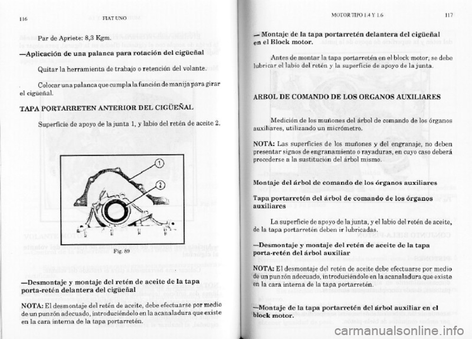 FIAT REGATA 1987  Service Service Manual 