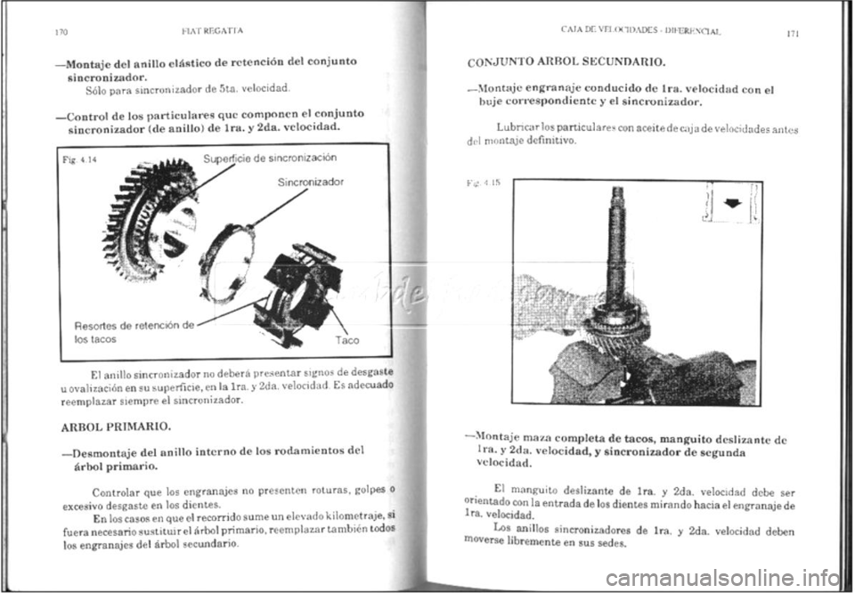 FIAT REGATA 1987  Service Owners Manual 
