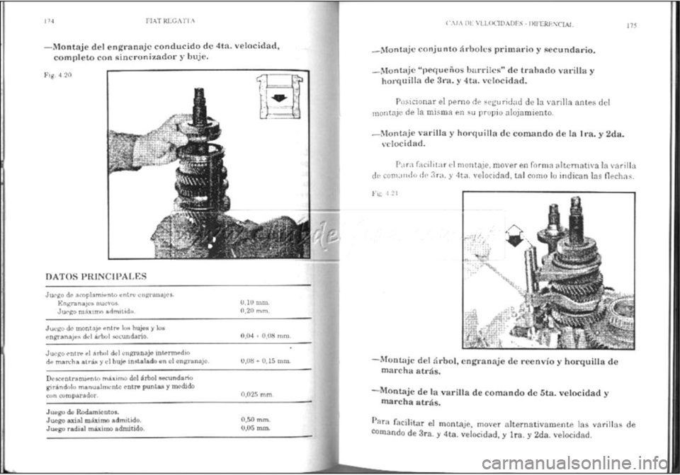 FIAT REGATA 1987  Service Owners Manual 